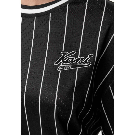 Karl Kani Ανδρική κοντομάνικη μπλούζα Chest Varsity Mesh Pinstripe Tee
